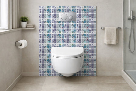 Toilettenrückwand Patchwork