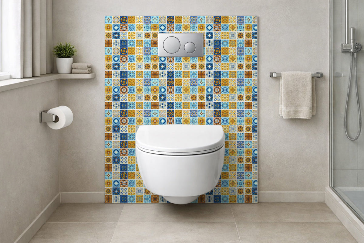 Toilettenrückwand Patchwork