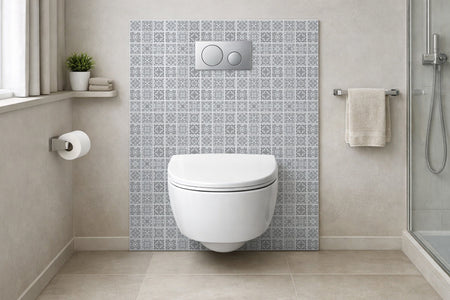 Toilettenrückwand Patchwork