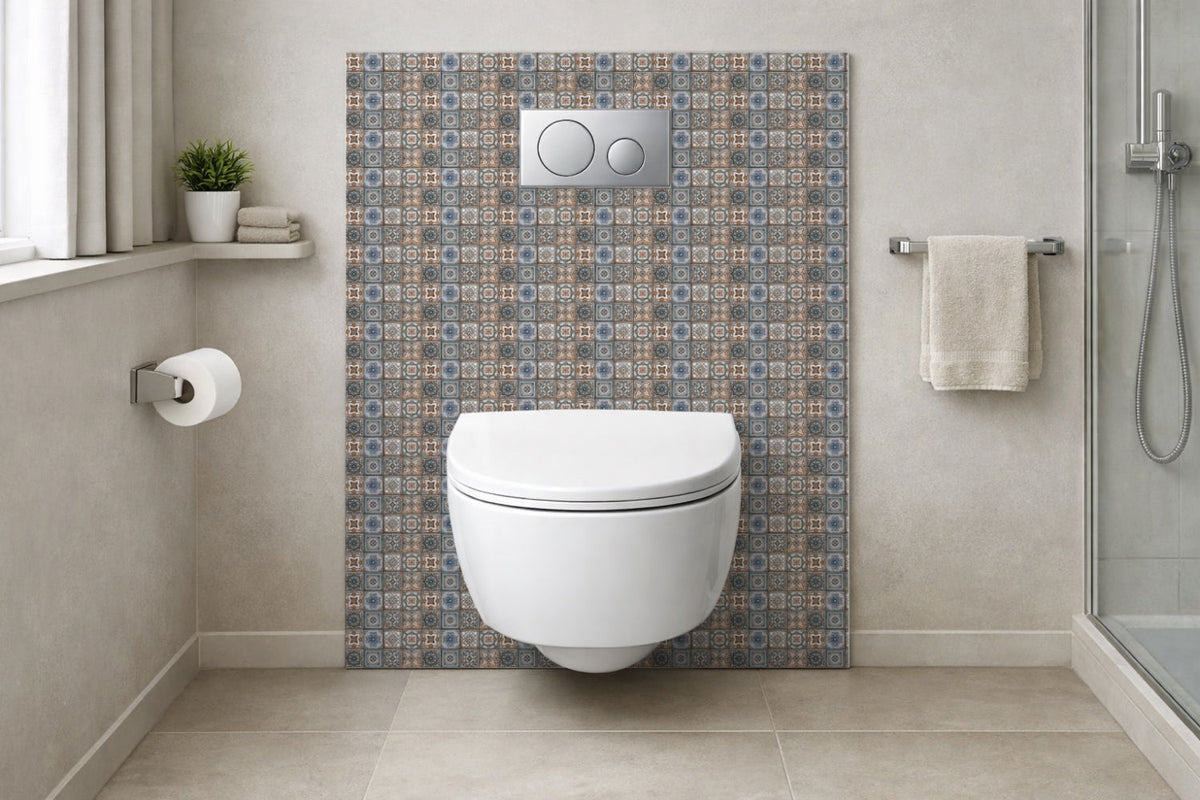 Toilettenrückwand Patchwork