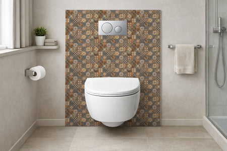 Toilettenrückwand Patchwork