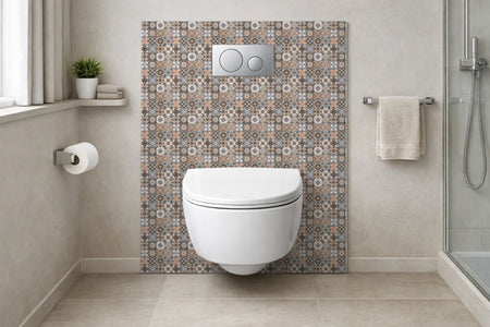 Toilettenrückwand Patchwork