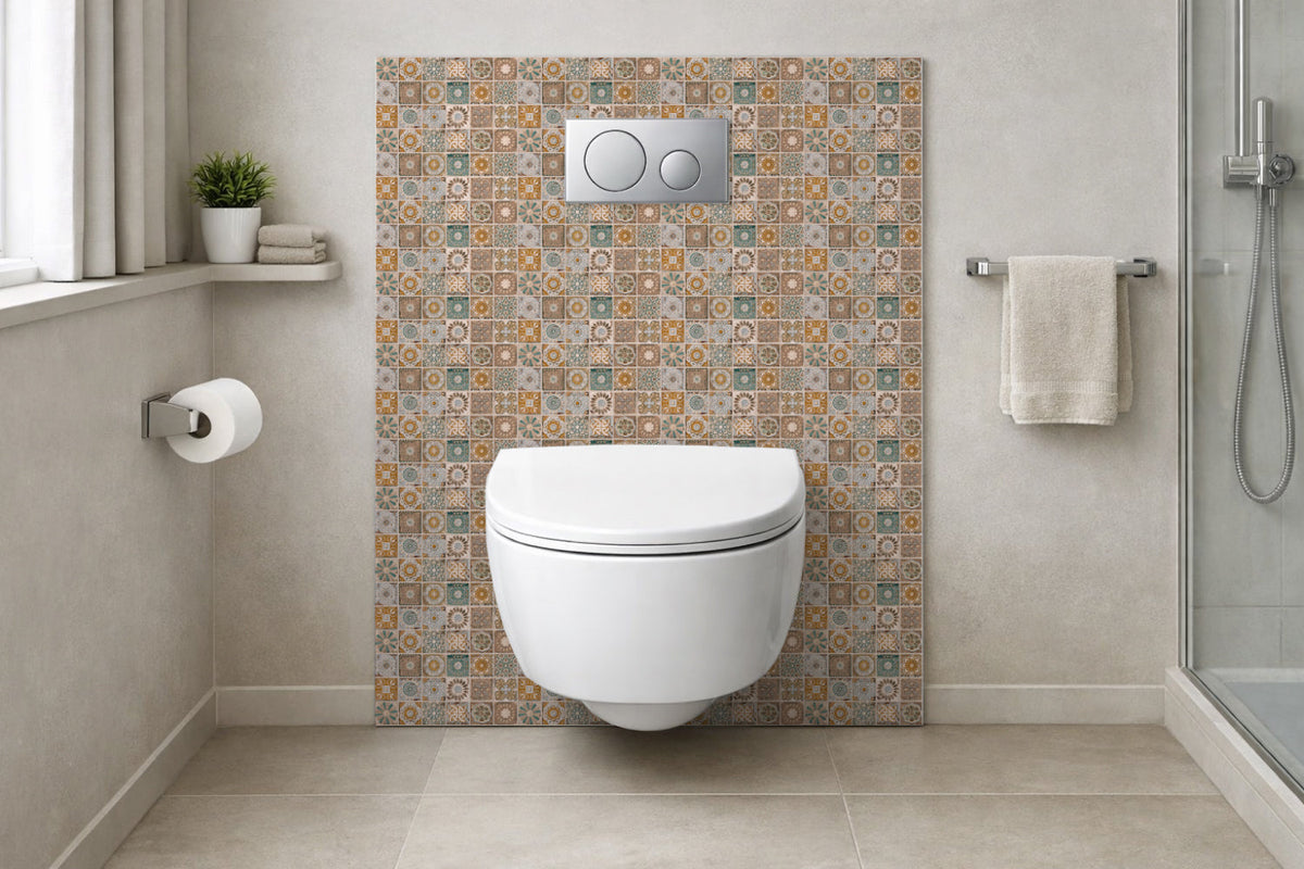 Toilettenrückwand Patchwork