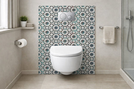 Toilettenrückwand Patchwork