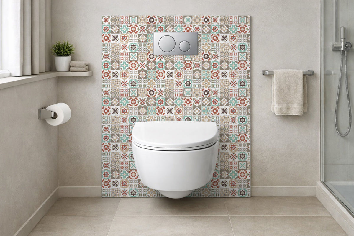 Toilettenrückwand Patchwork