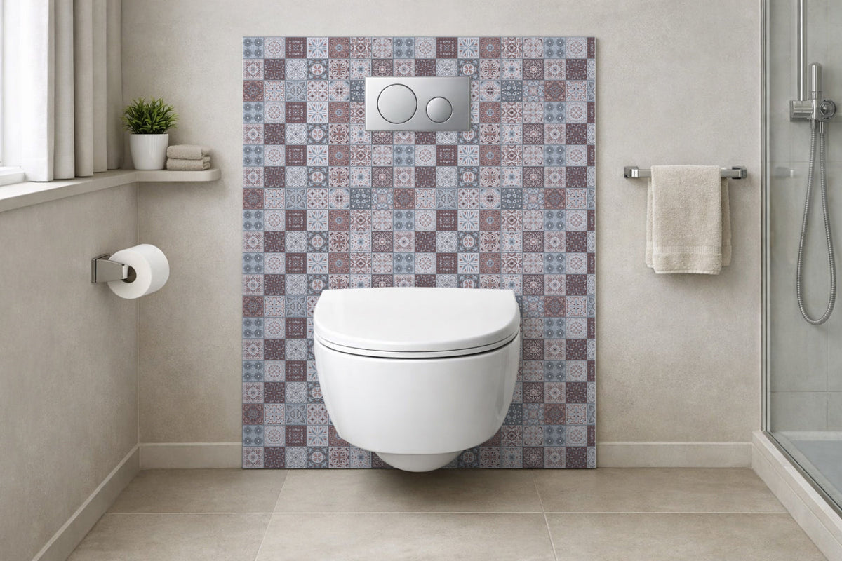 Toilettenrückwand Patchwork