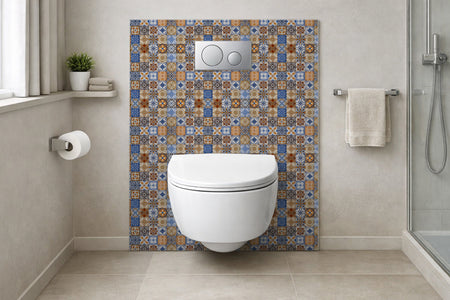 Toilettenrückwand Patchwork