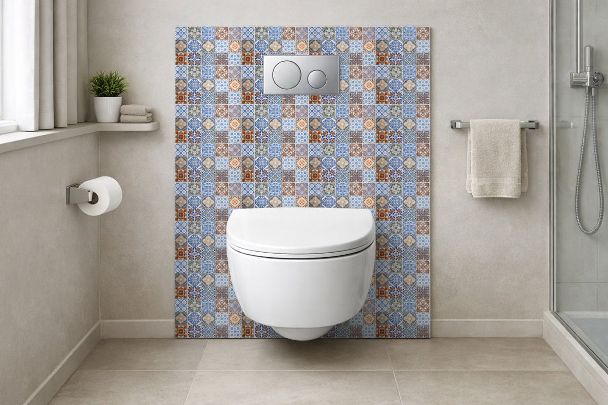 Toilettenrückwand Patchwork