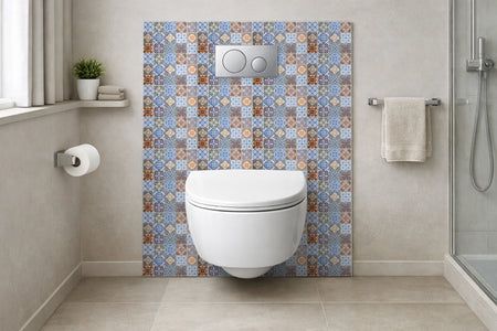 Toilettenrückwand Patchwork