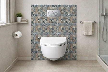 Toilettenrückwand Patchwork