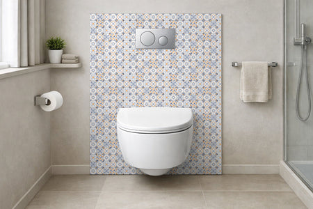 Toilettenrückwand Patchwork