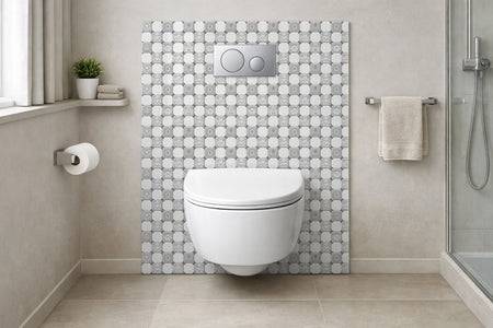Toilettenrückwand Patchwork