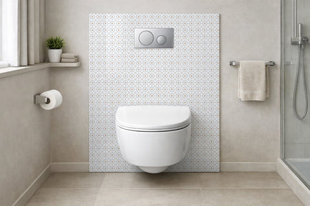 Toilettenrückwand Patchwork