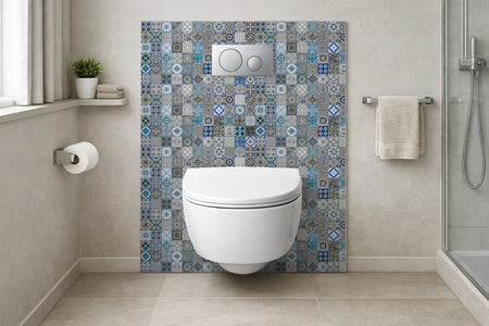 Toilettenrückwand Patchwork