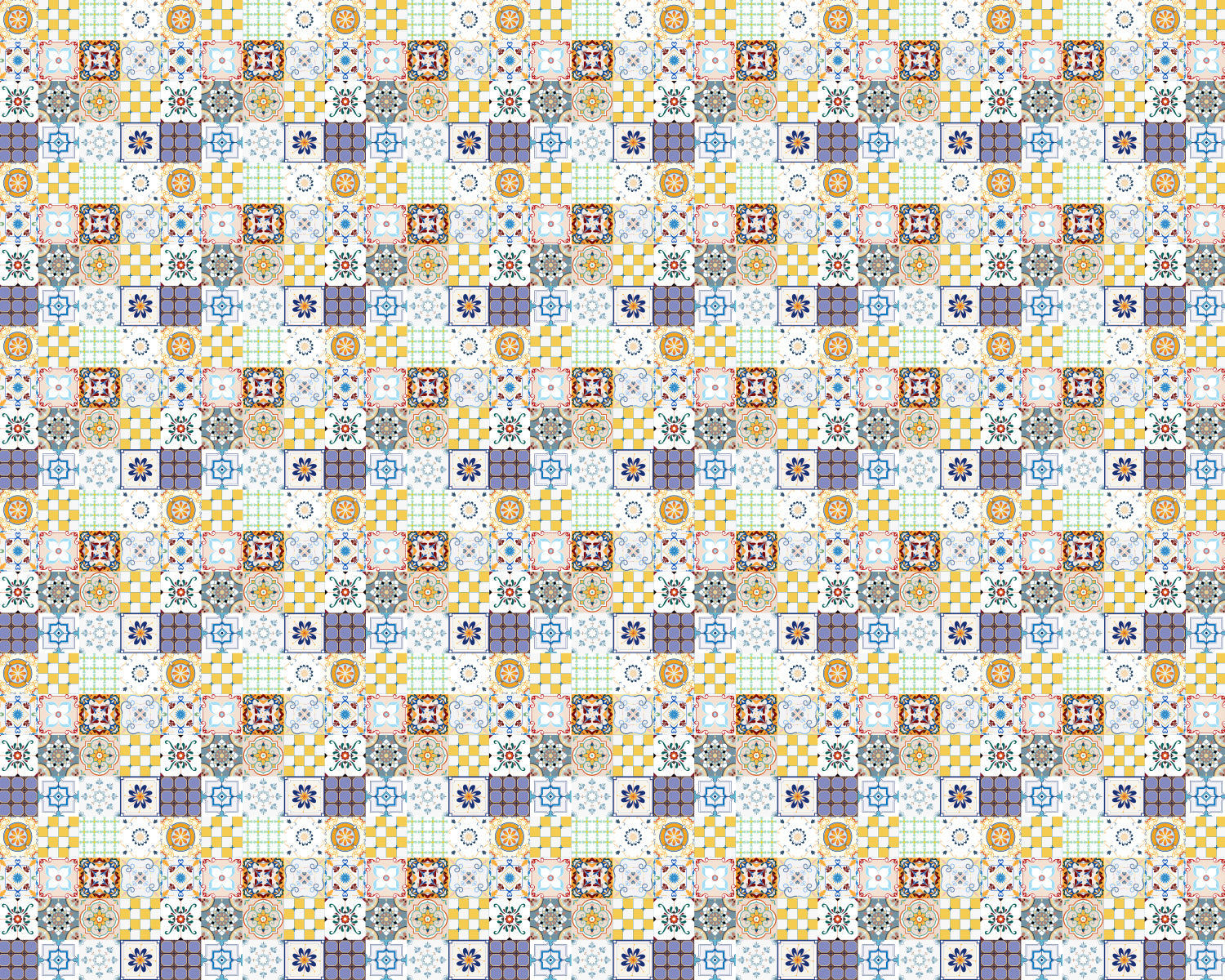 Toilettenrückwand Patchwork