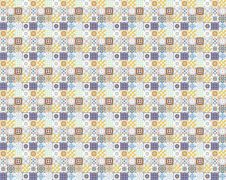 Toilettenrückwand Patchwork