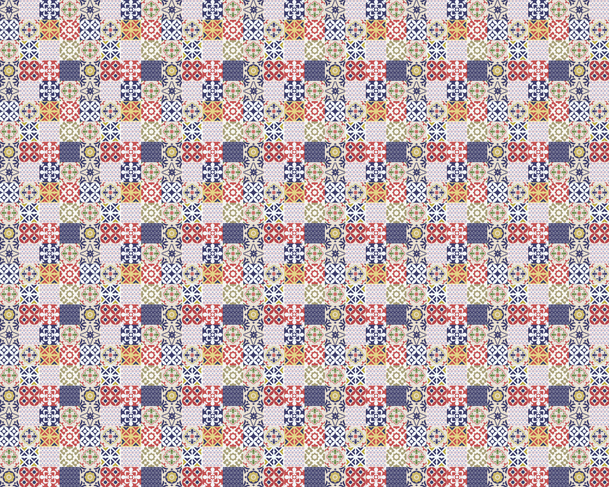Toilettenrückwand Patchwork