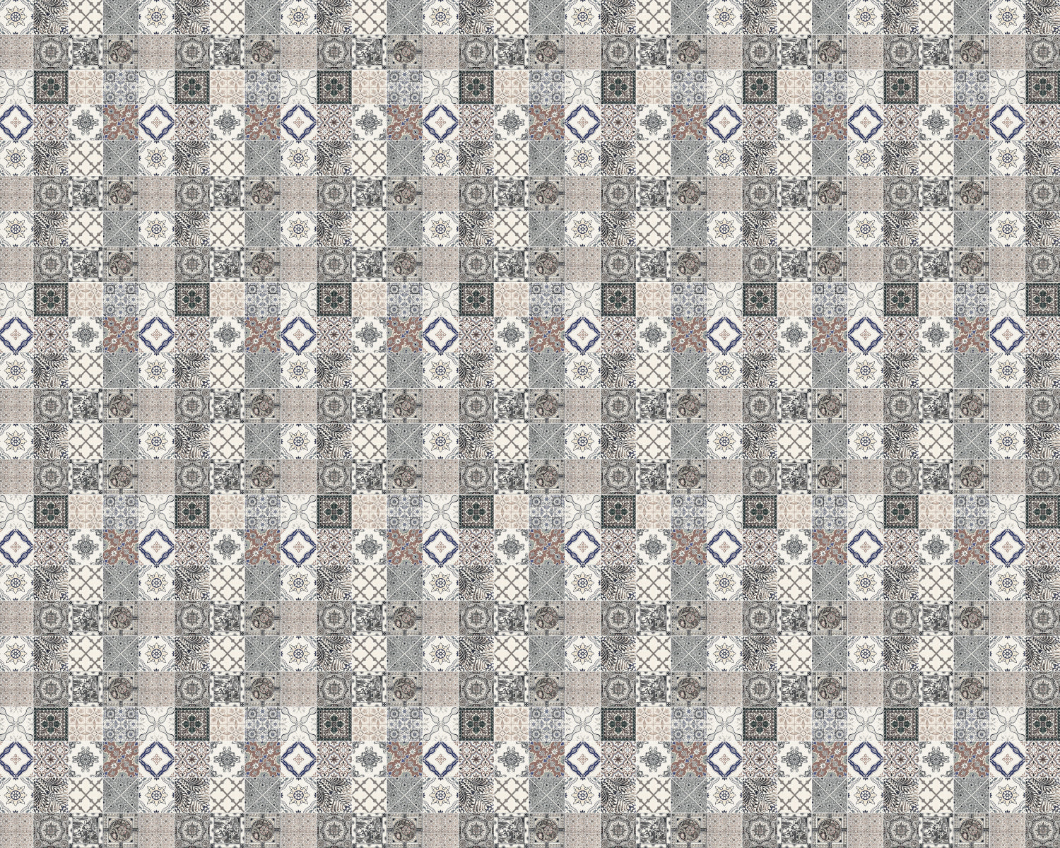 Toilettenrückwand Patchwork