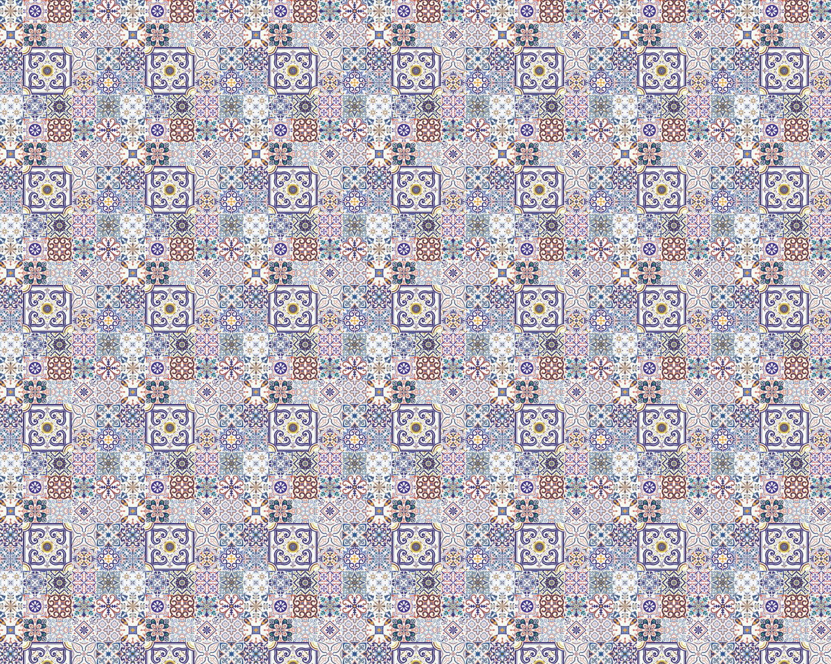 Toilettenrückwand Patchwork