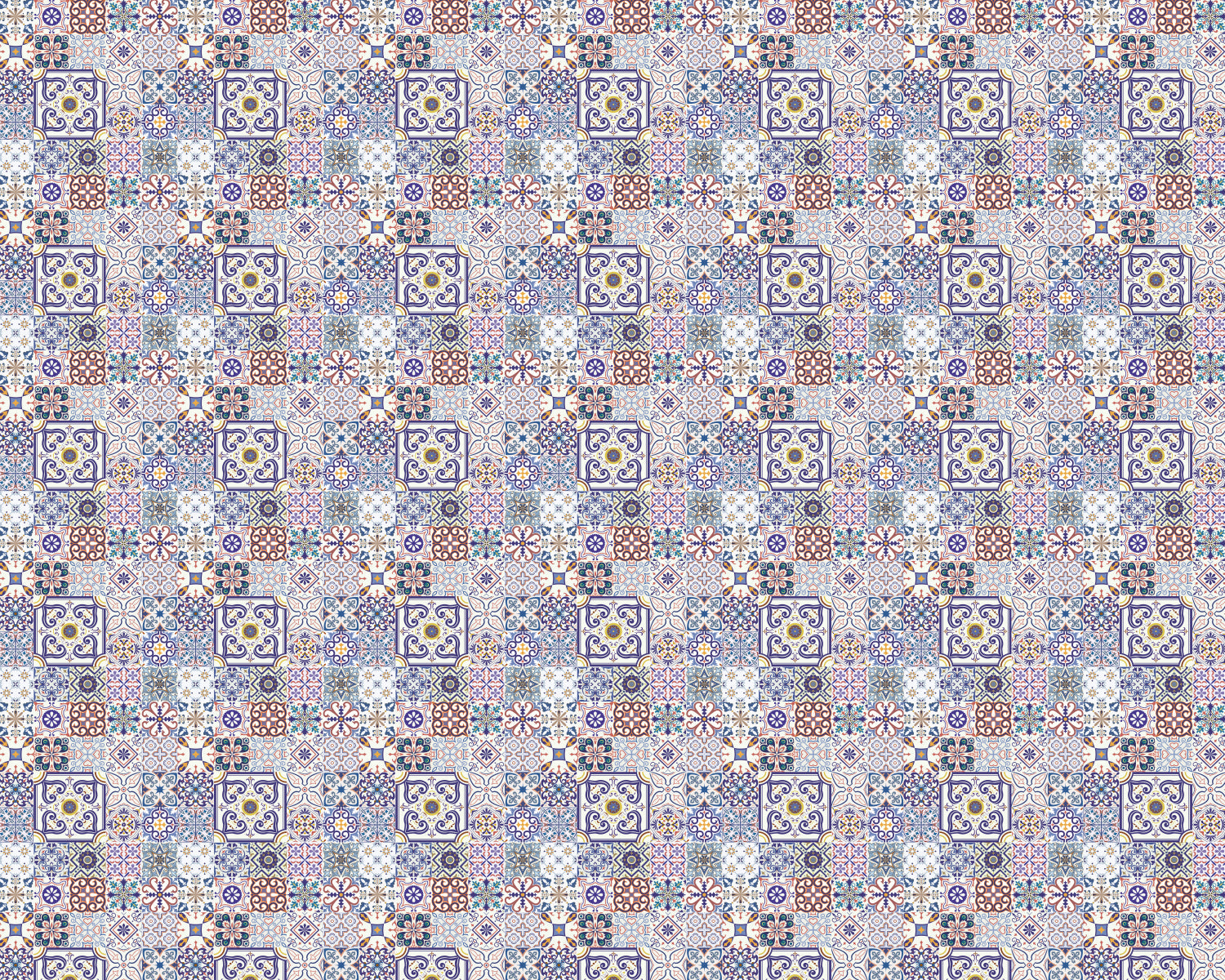 Toilettenrückwand Patchwork