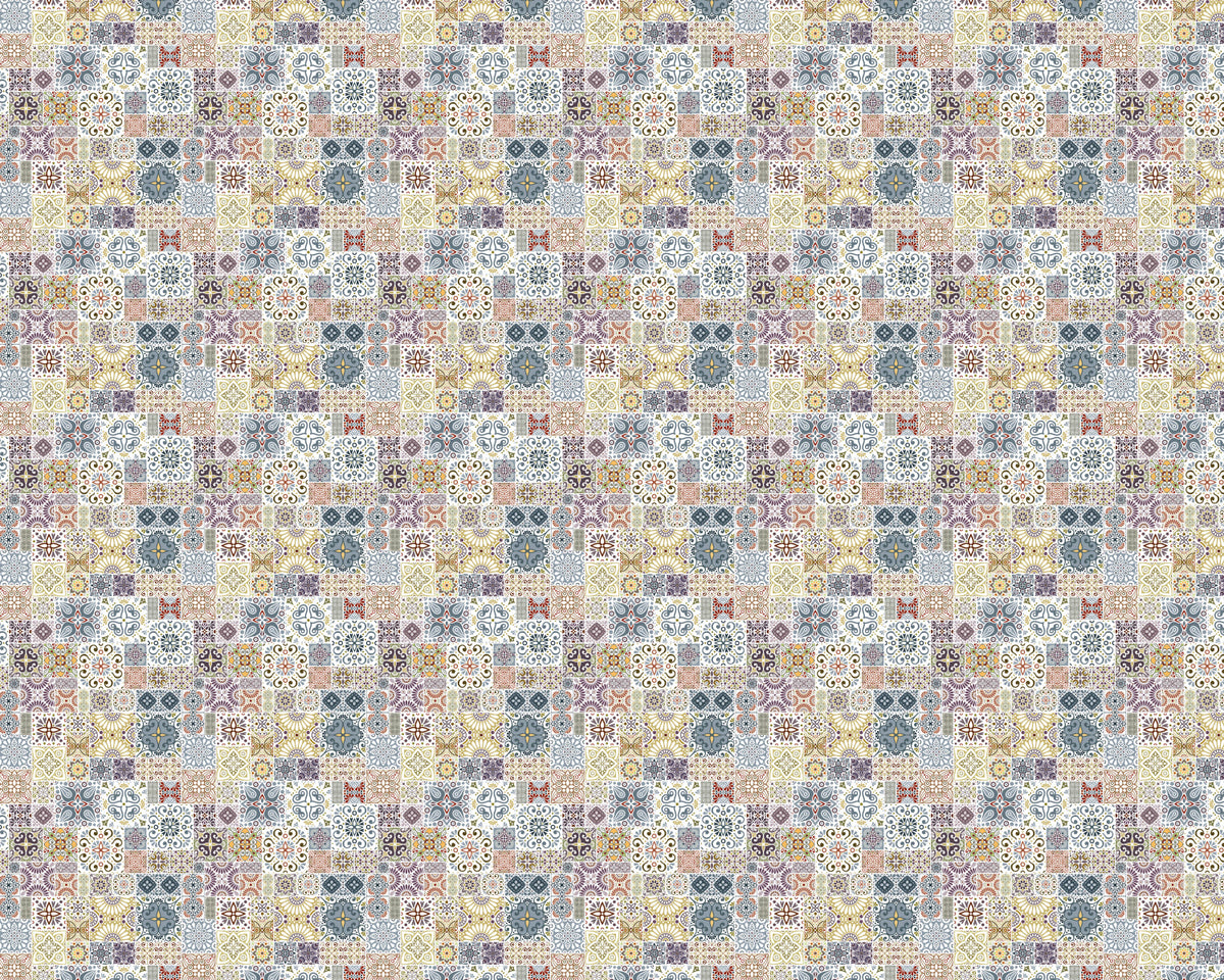 Toilettenrückwand Patchwork