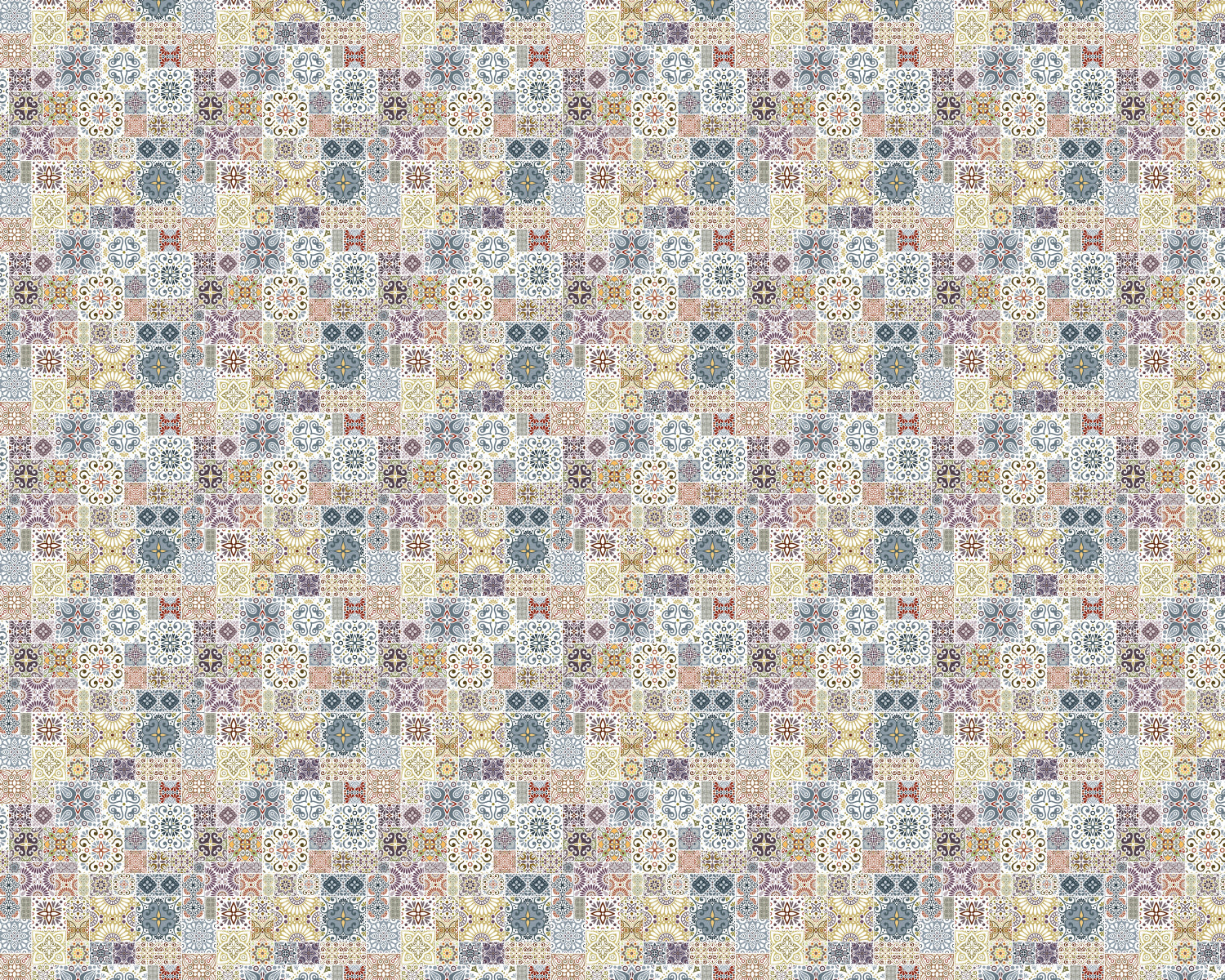 Toilettenrückwand Patchwork