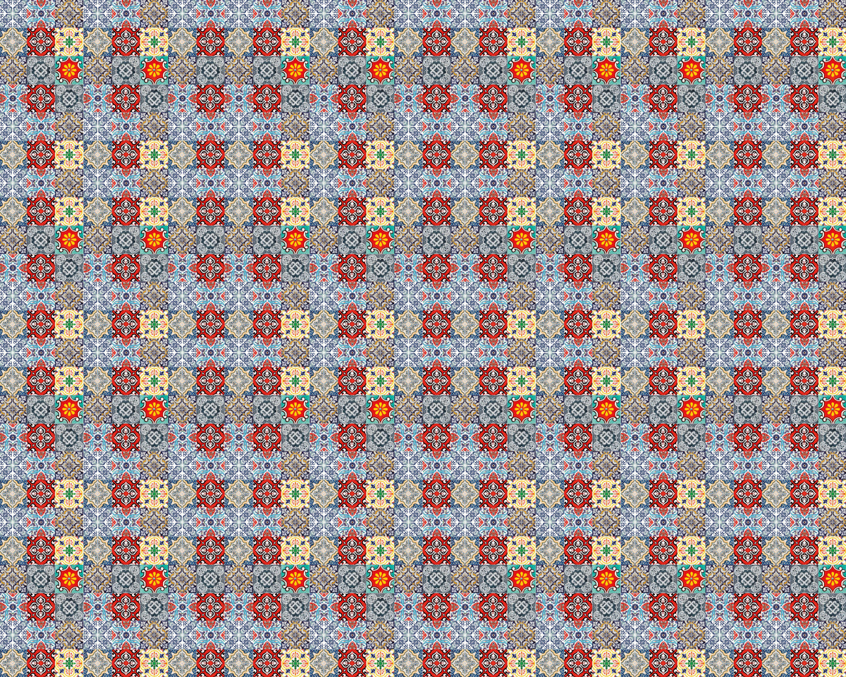 Toilettenrückwand Patchwork