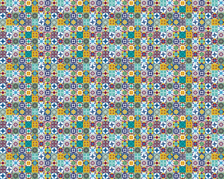 Toilettenrückwand Patchwork