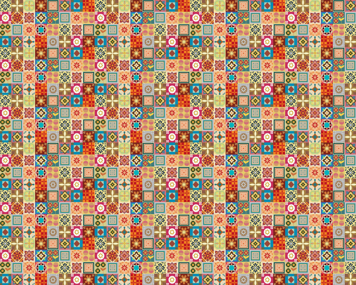 Toilettenrückwand Patchwork