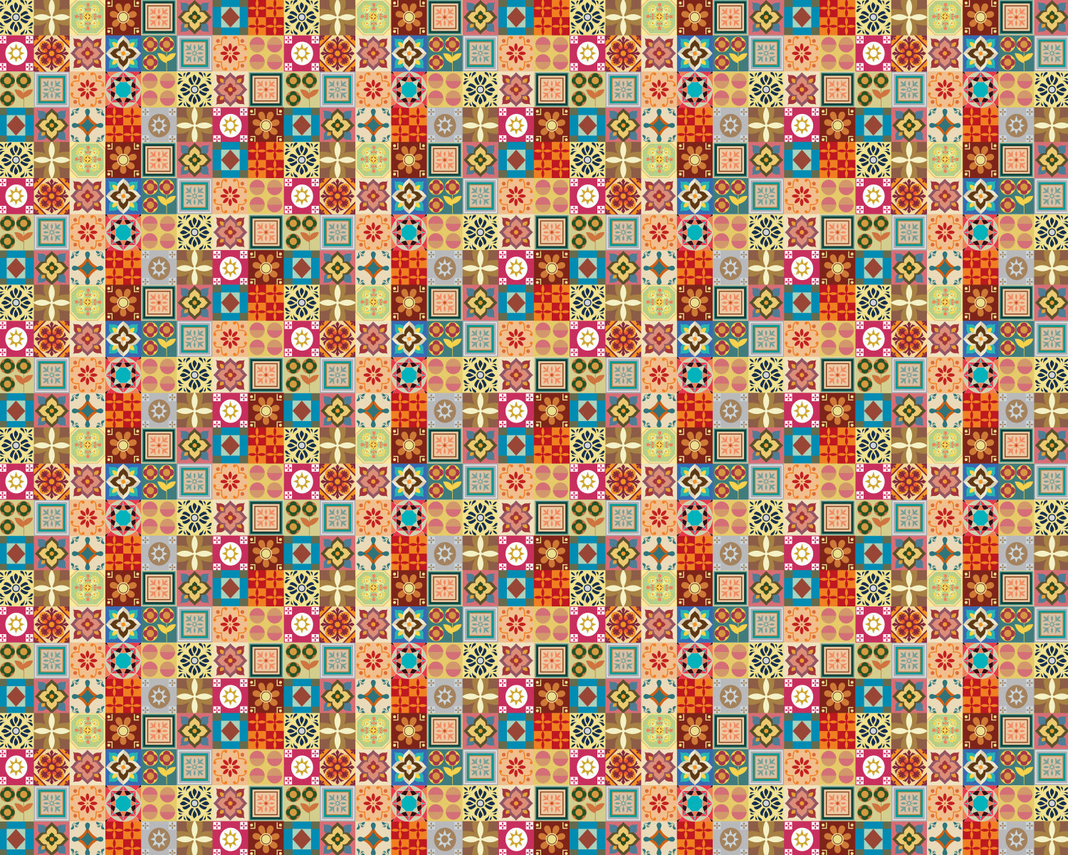 Toilettenrückwand Patchwork