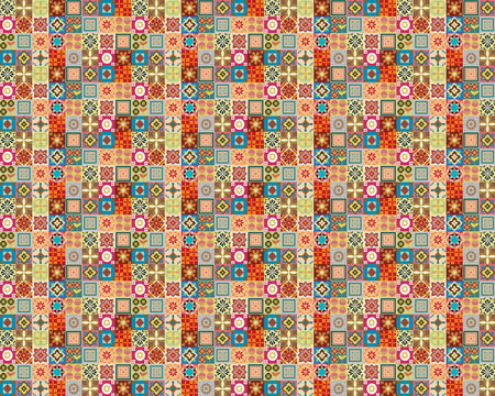 Toilettenrückwand Patchwork