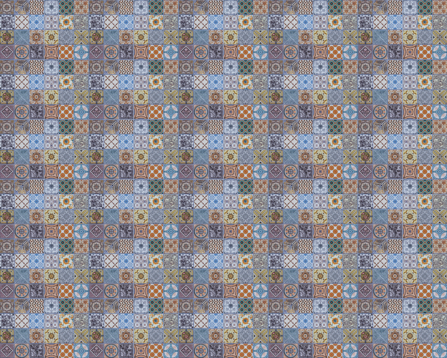 Toilettenrückwand Patchwork