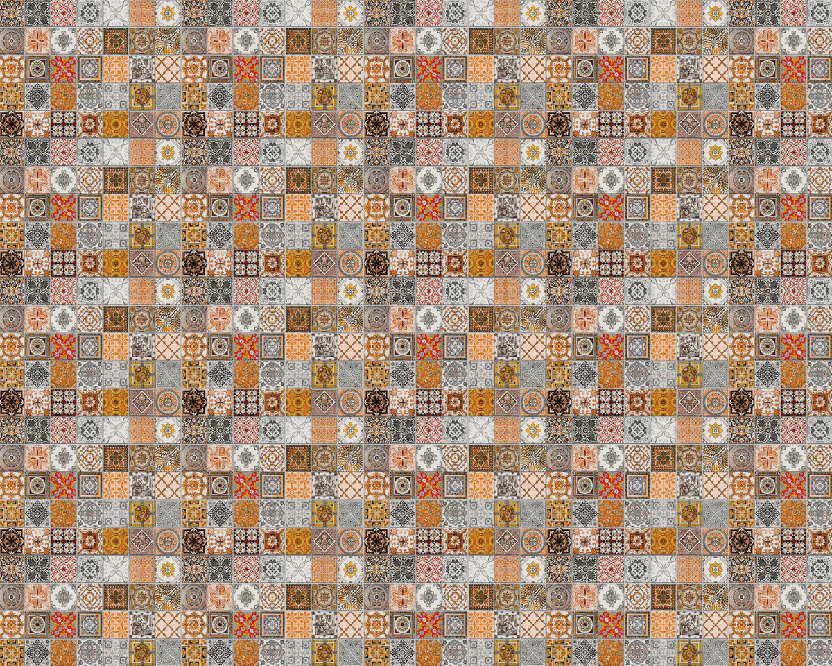 Toilettenrückwand Patchwork