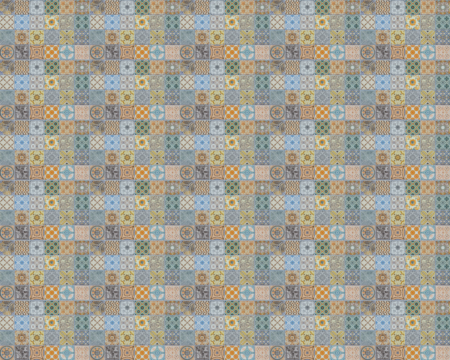 Toilettenrückwand Patchwork