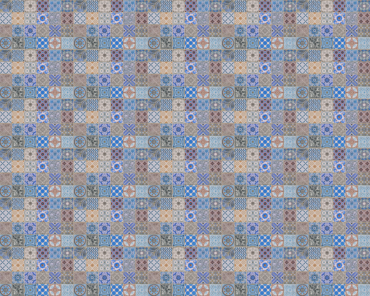Toilettenrückwand Patchwork