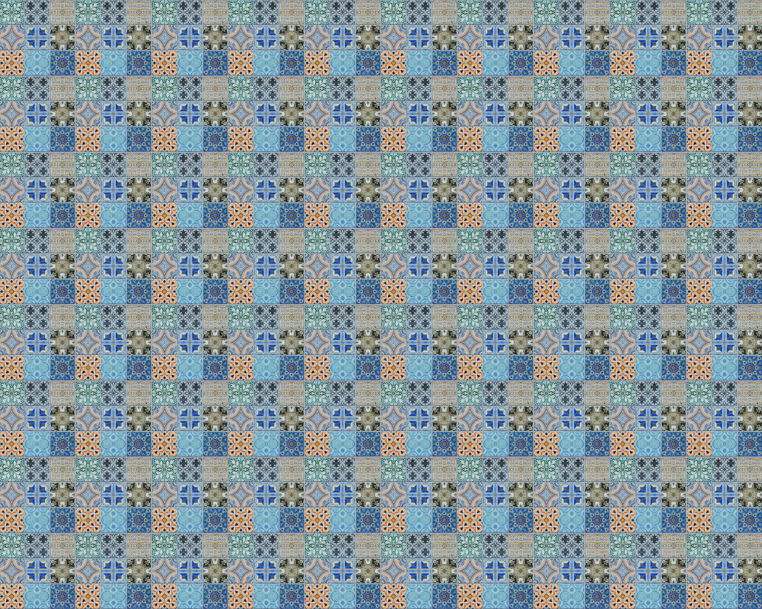 Toilettenrückwand Patchwork
