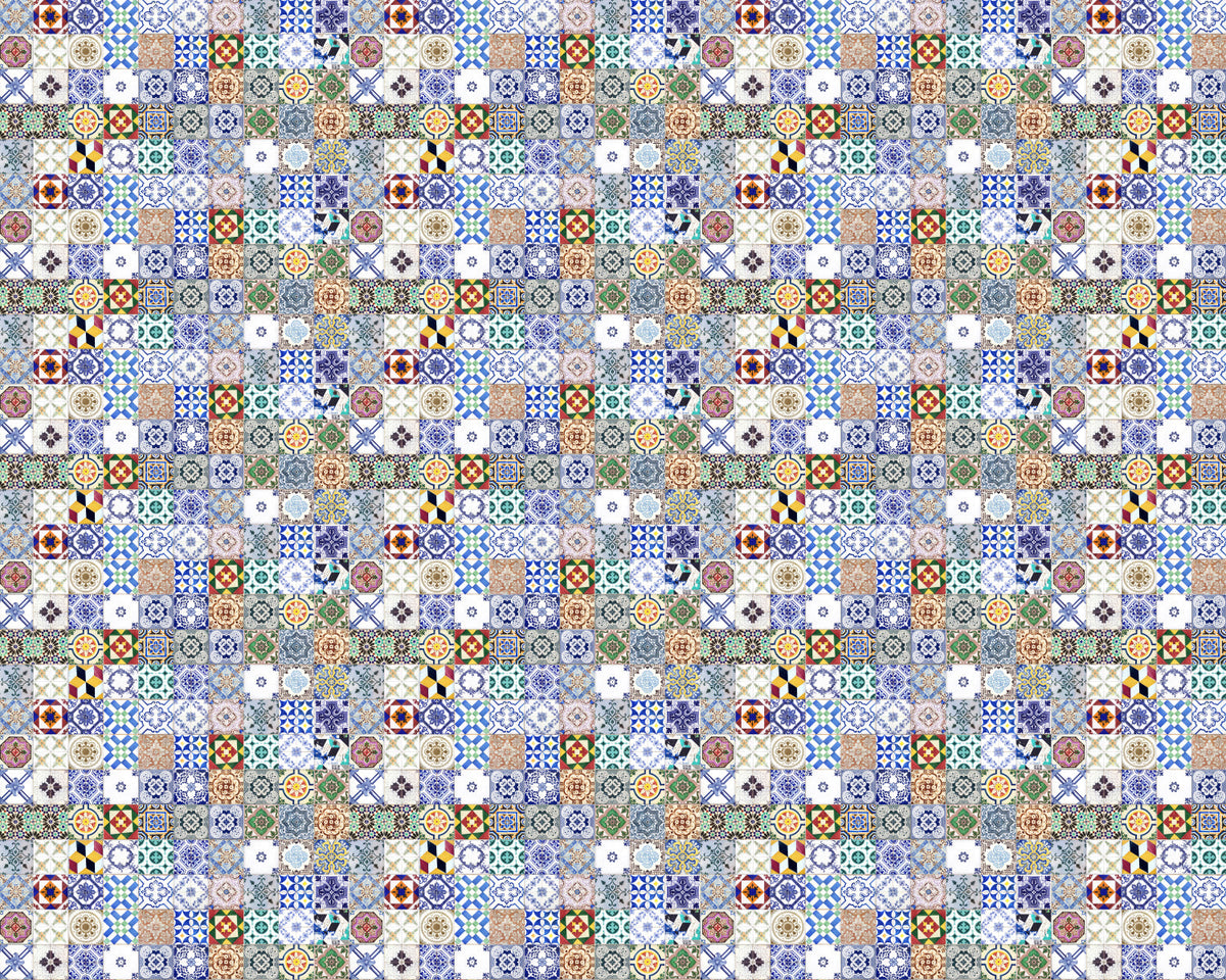 Toilettenrückwand Patchwork