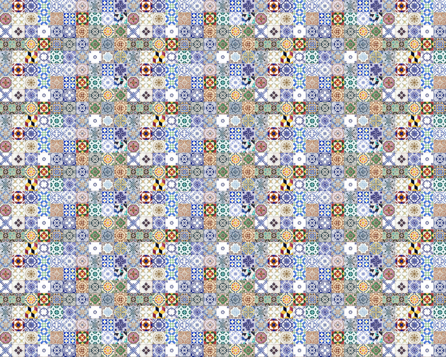 Toilettenrückwand Patchwork