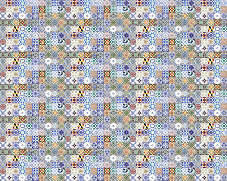 Toilettenrückwand Patchwork