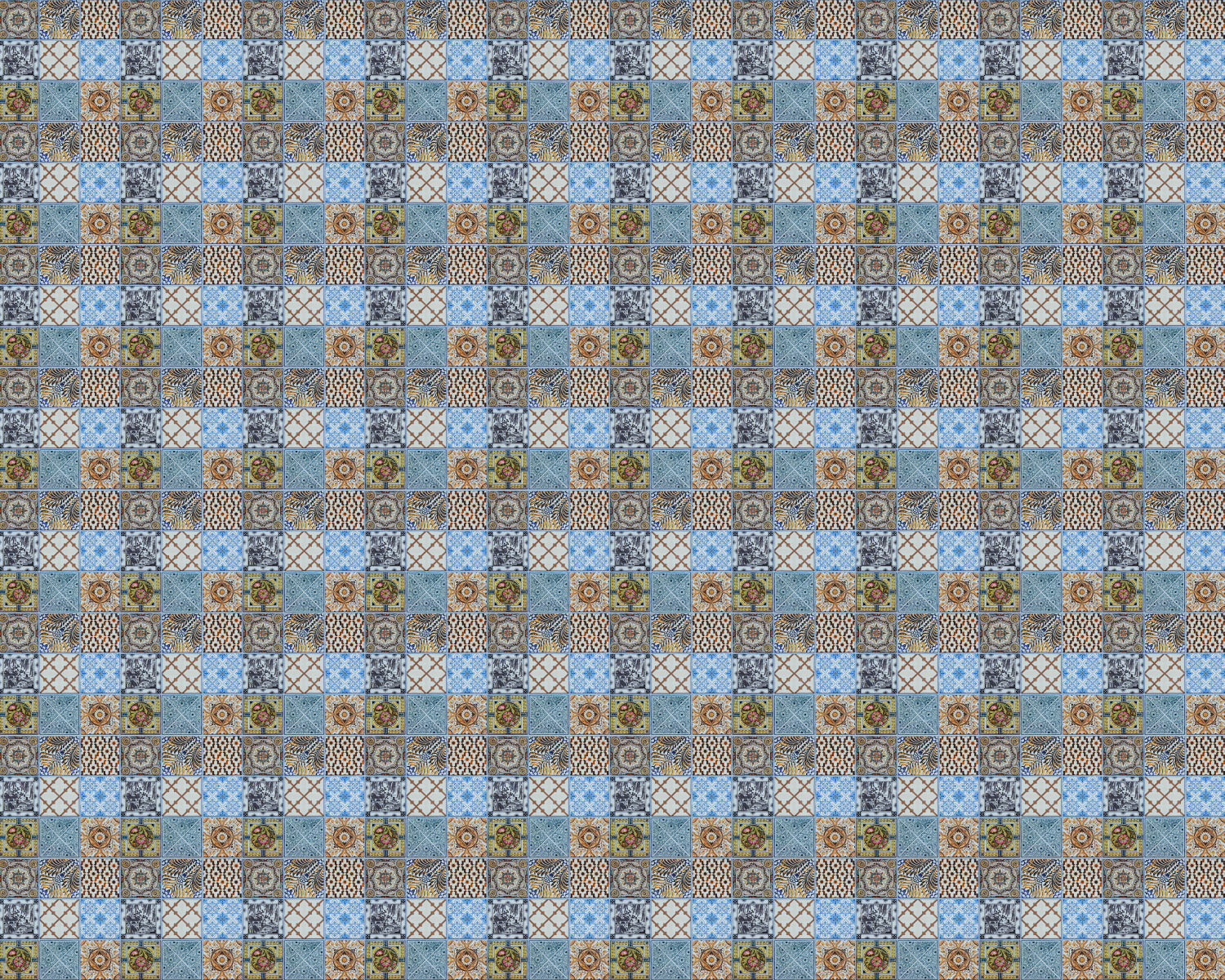 Toilettenrückwand Patchwork