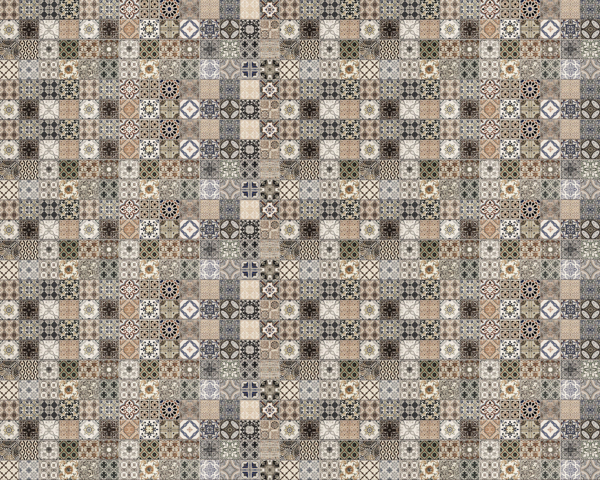 Toilettenrückwand Patchwork
