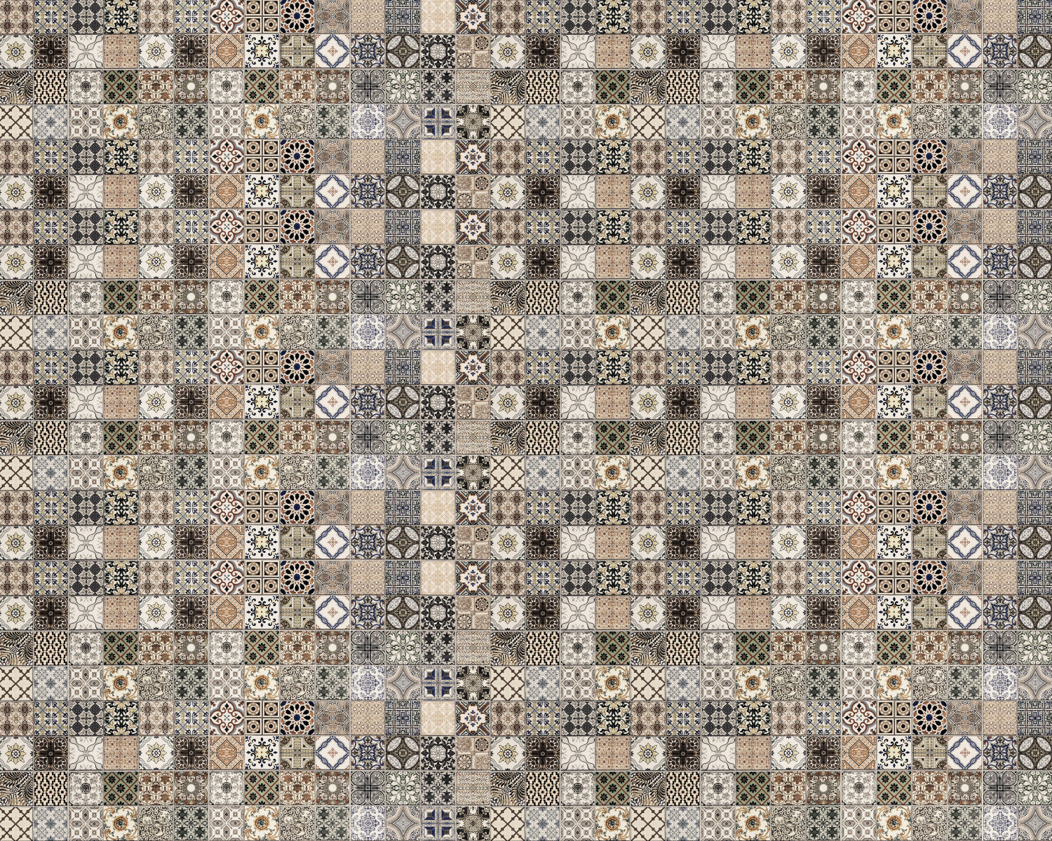Toilettenrückwand Patchwork
