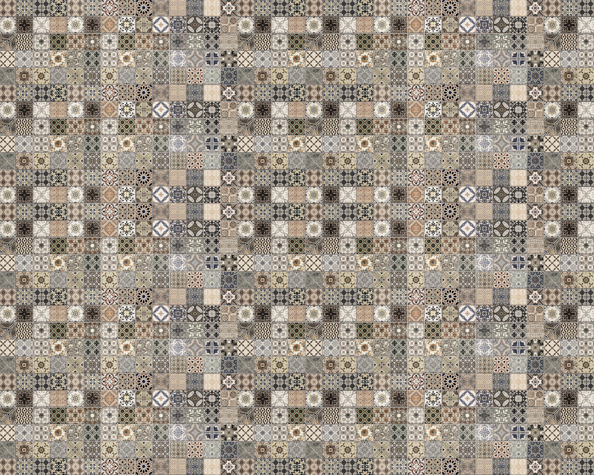 Toilettenrückwand Patchwork