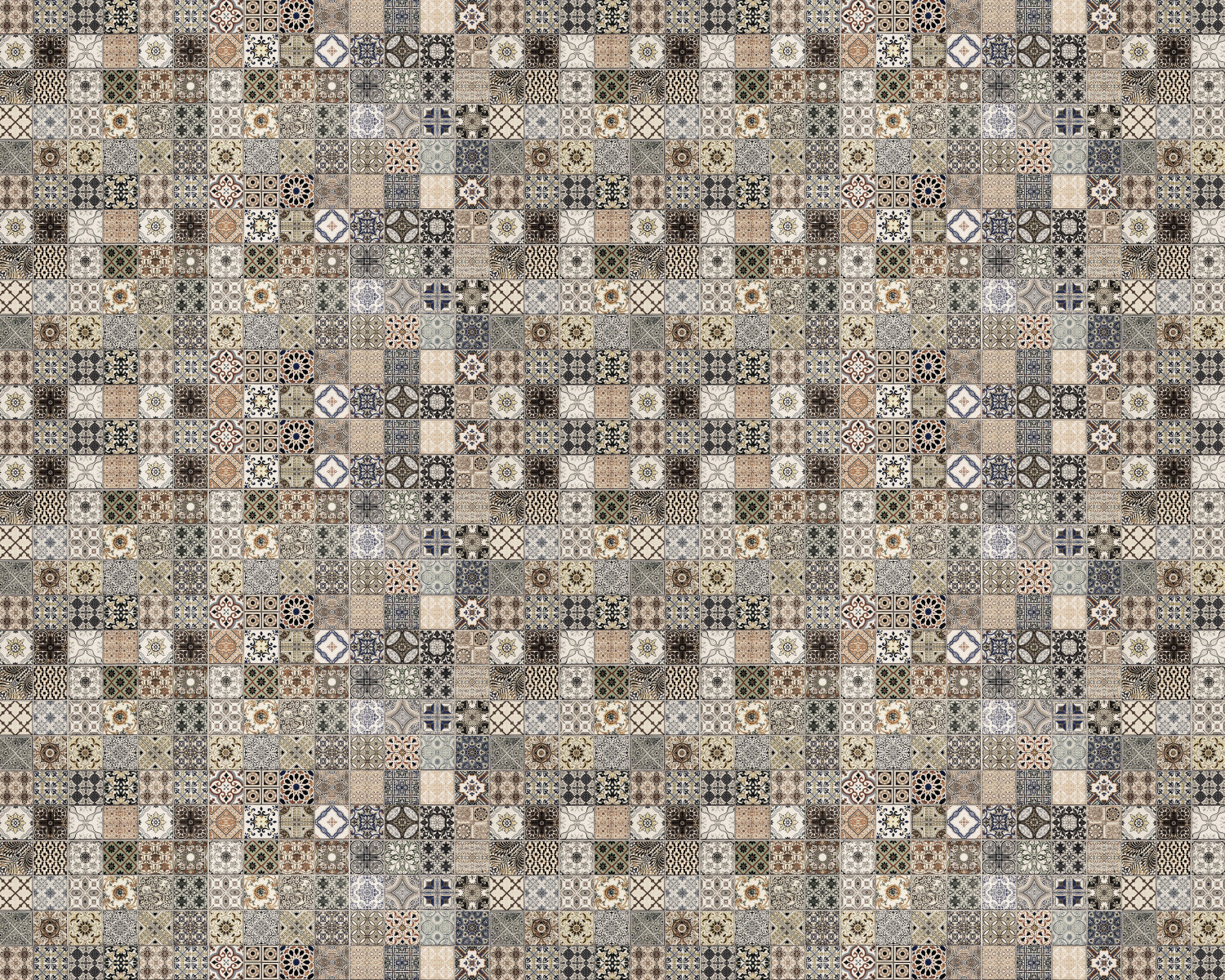 Toilettenrückwand Patchwork