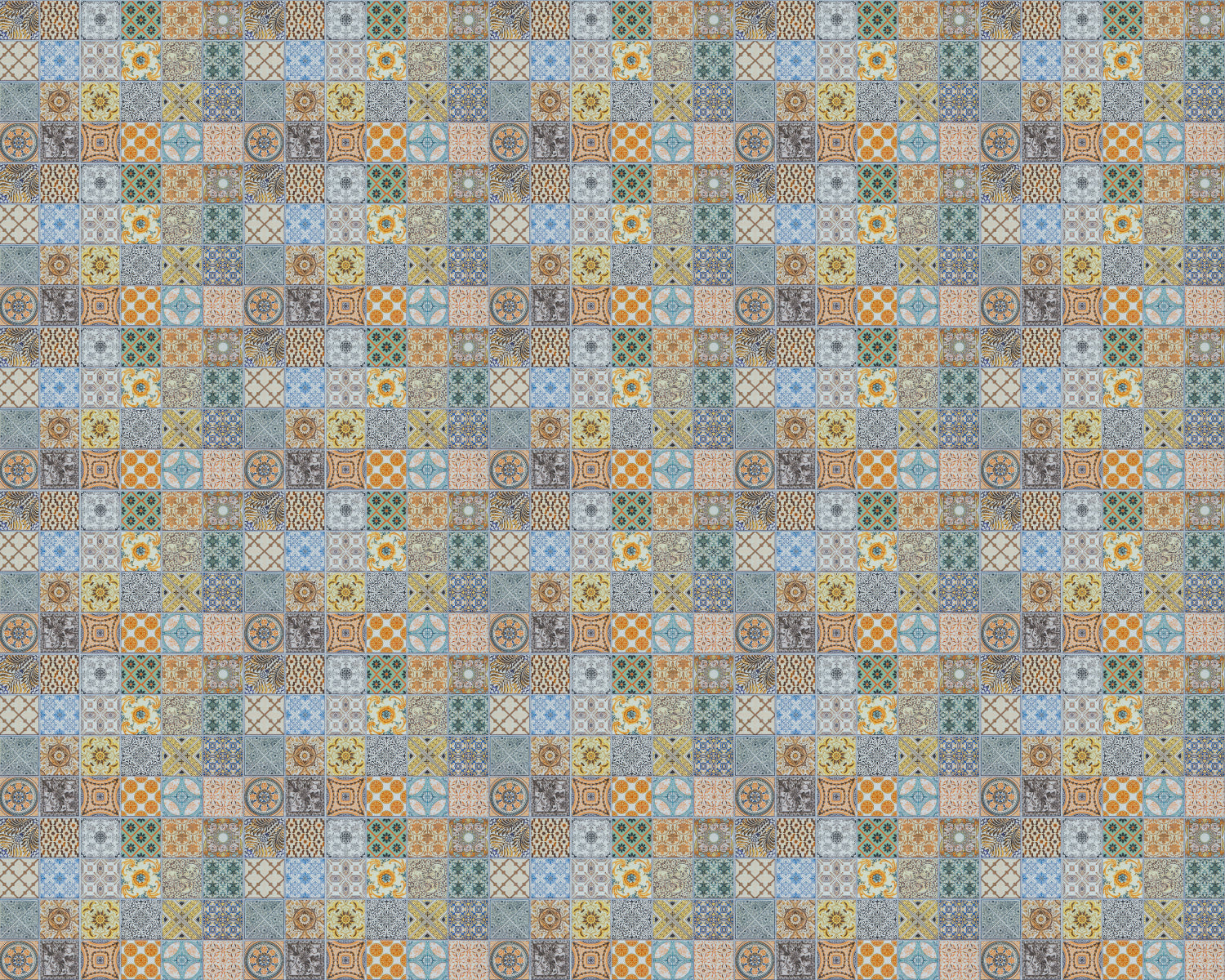 Toilettenrückwand Patchwork