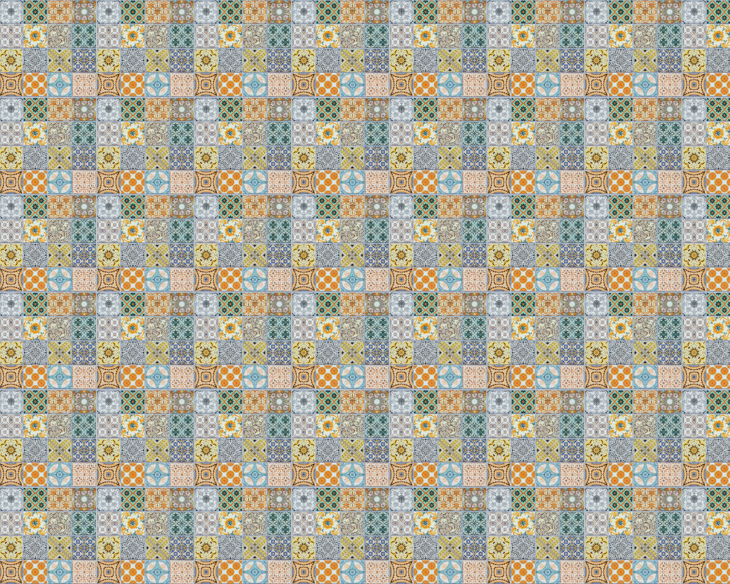 Toilettenrückwand Patchwork