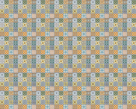 Toilettenrückwand Patchwork