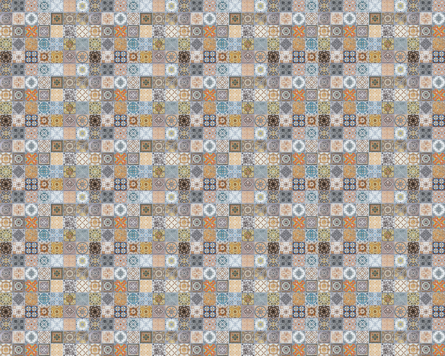 Toilettenrückwand Patchwork