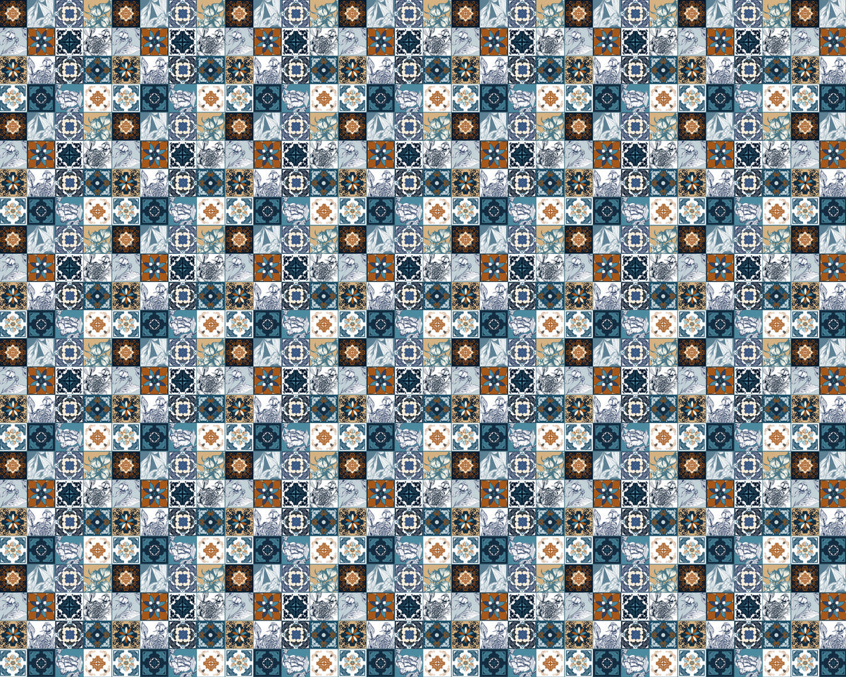 Toilettenrückwand Patchwork