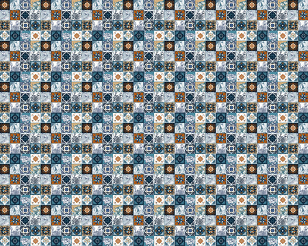 Toilettenrückwand Patchwork
